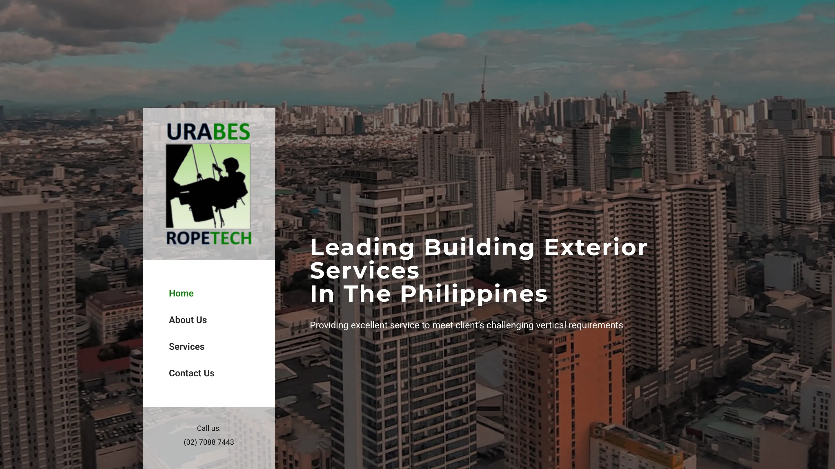 URABES business website homepage